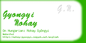 gyongyi mohay business card