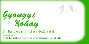 gyongyi mohay business card